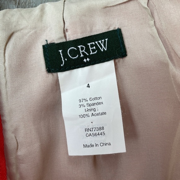 J Crew ORANGE sleeveless dress | size 4 - Picture 5 of 9